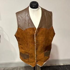 PIONEER Two-Tone Leather Vest